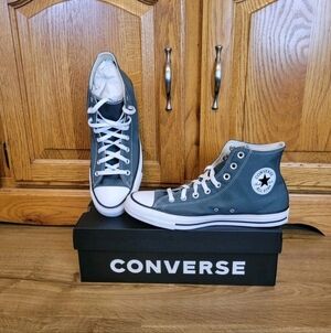 Converse Mens 10.5 Women 12.5 All Star Chucks CTAS Hi True Nature Blu/Grn Shoes